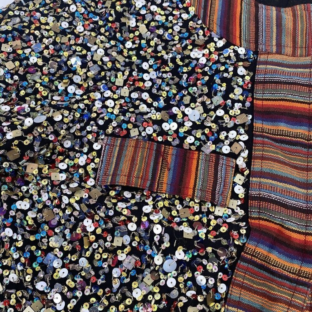Berek Size Small Multi Color Sequin Snap Front Bo… - image 5